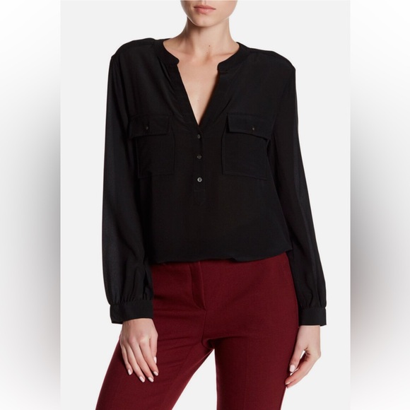 NWOT JOIE 'Pauline' Silk Blouse in Caviar Size Small - Picture 3 of 7
